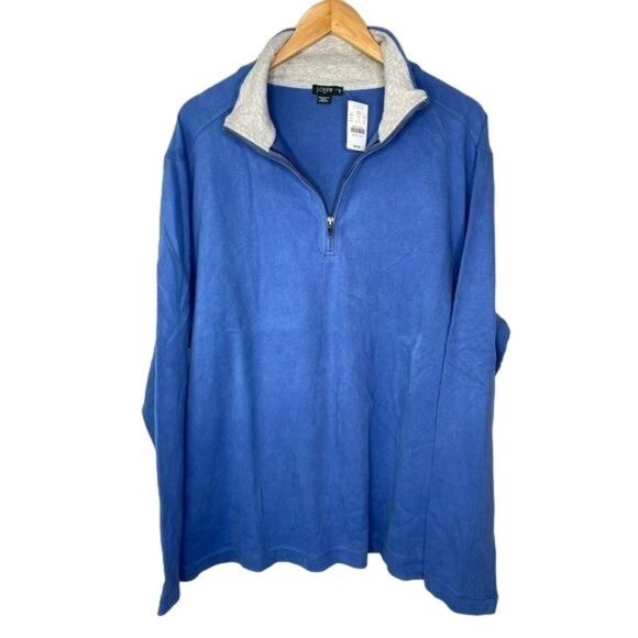 J. Crew Other - NWT J.Crew mens 1/4 Zip sweater sweatshirt blue size Extra Large XL